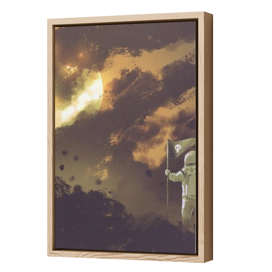 Thumbnail for Canvas - Wood Grain Floating Frame