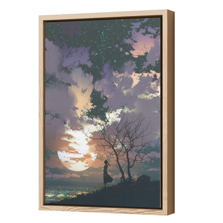 Thumbnail for Canvas - Wood Grain Floating Frame