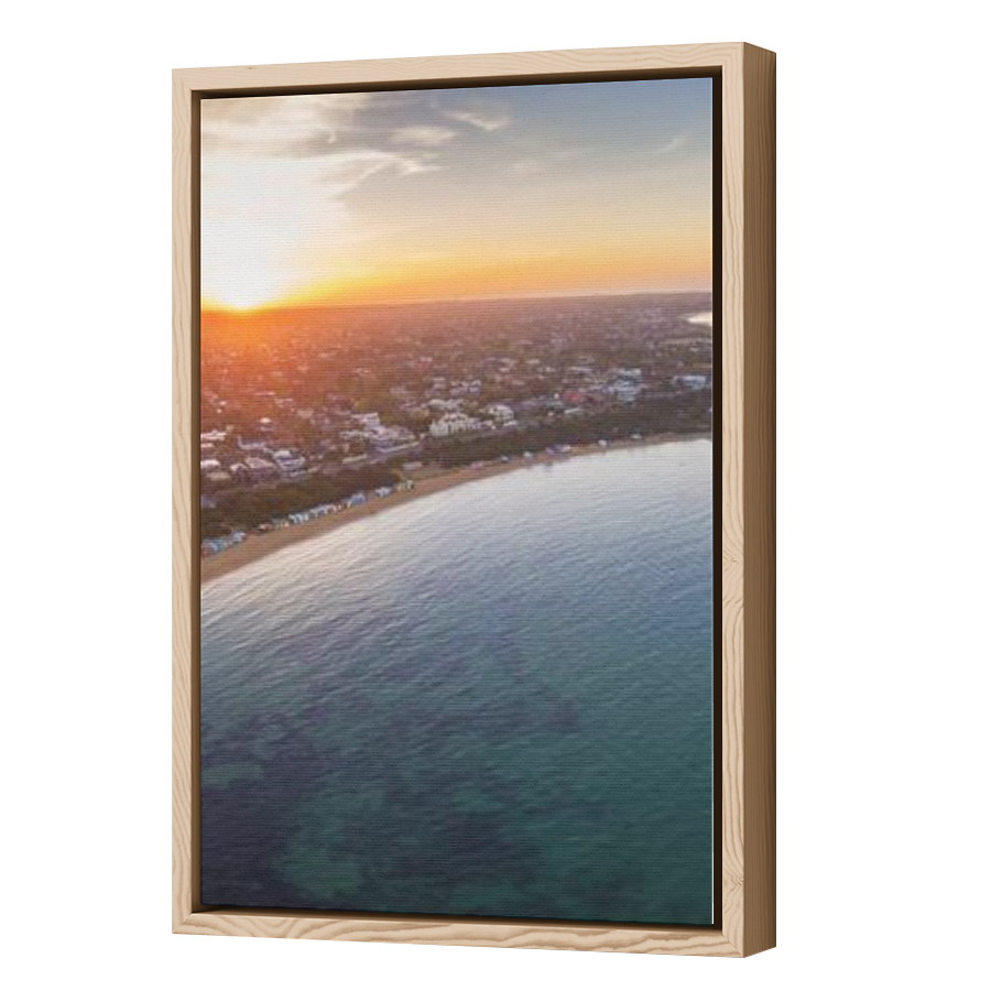 Thumbnail for Canvas - Wood Grain Floating Frame