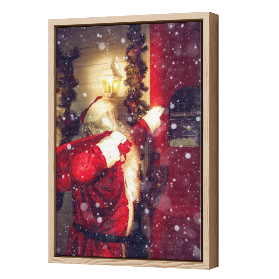 Thumbnail for Canvas - Wood Grain Floating Frame