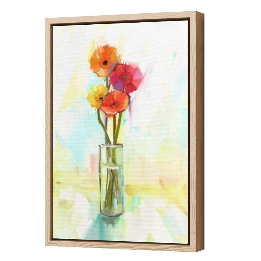 Thumbnail for Canvas - Wood Grain Floating Frame