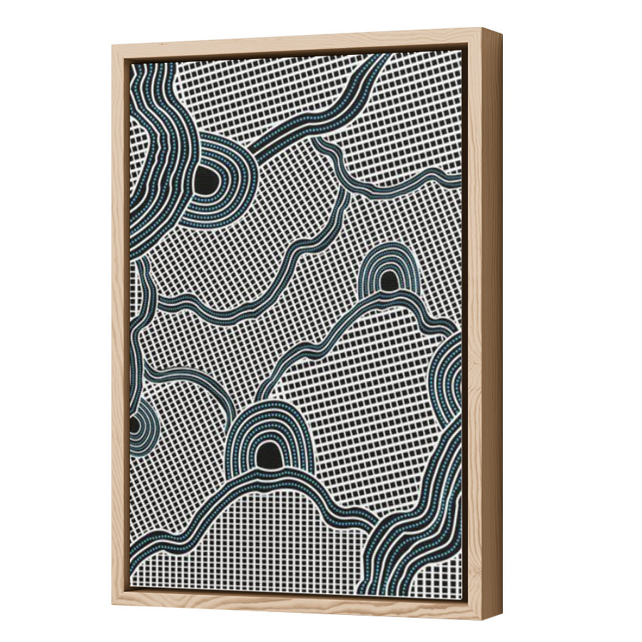 Thumbnail for Canvas - Wood Grain Floating Frame