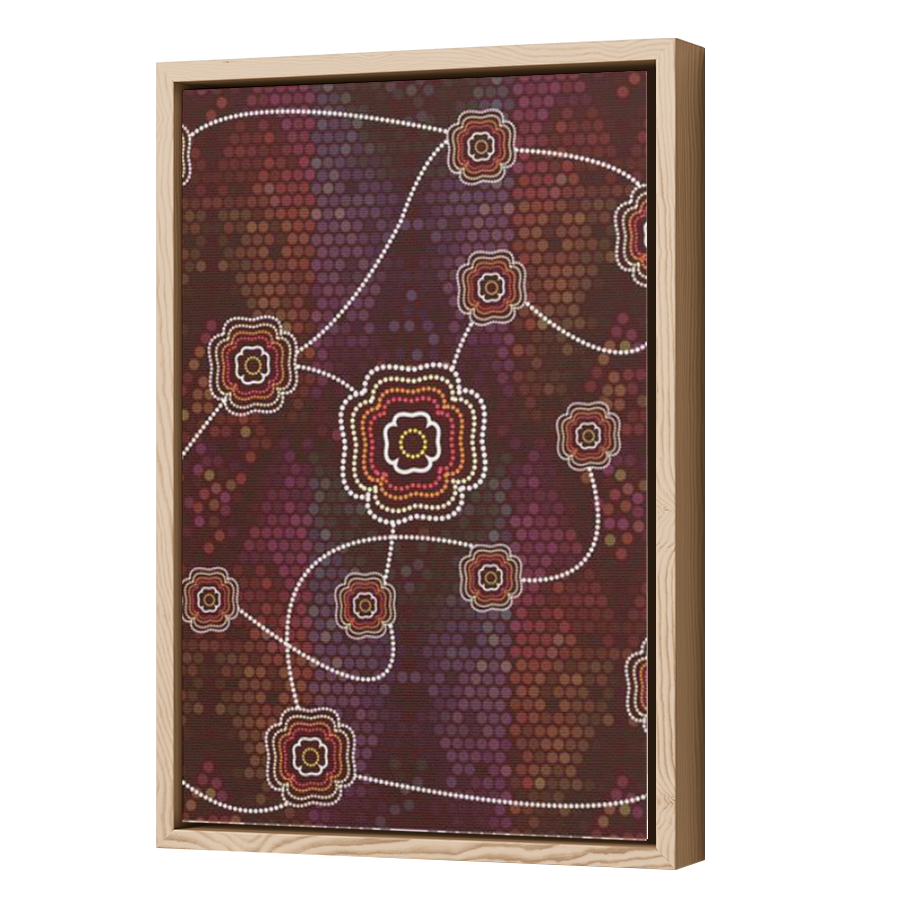 Thumbnail for Canvas - Wood Grain Floating Frame
