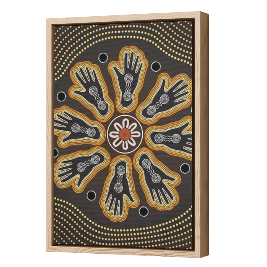 Thumbnail for Canvas - Wood Grain Floating Frame