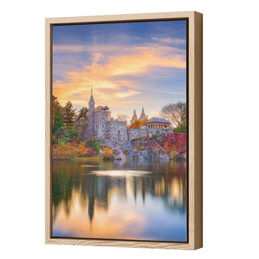 Thumbnail for Canvas - Wood Grain Floating Frame