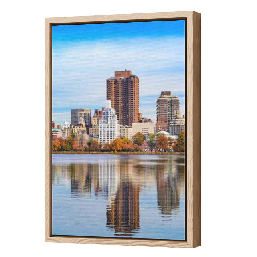 Thumbnail for Canvas - Wood Grain Floating Frame