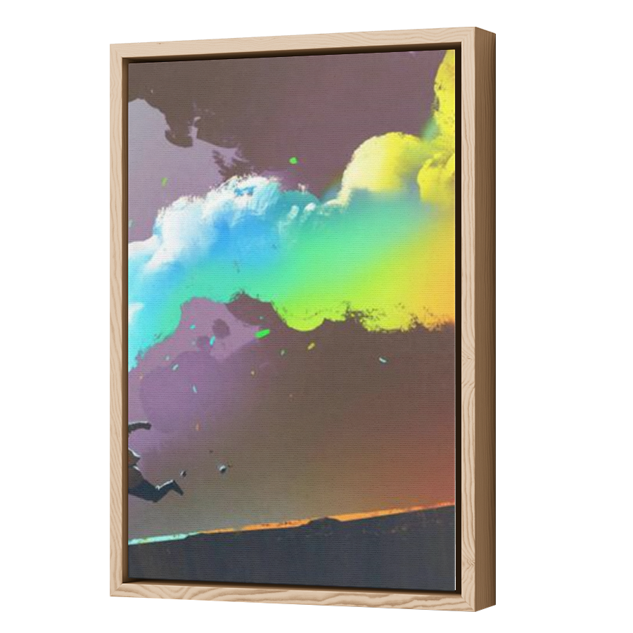 Thumbnail for Canvas - Wood Grain Floating Frame