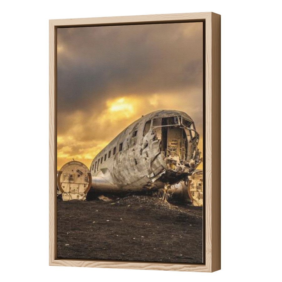 Thumbnail for Canvas - Wood Grain Floating Frame