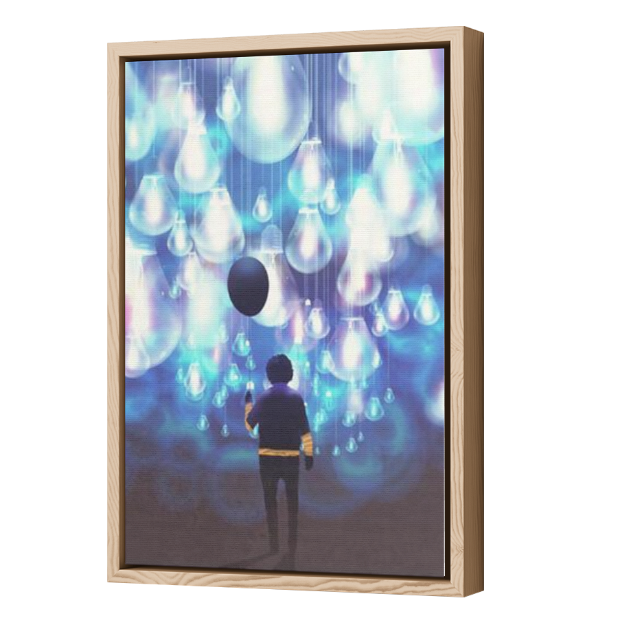 Thumbnail for Canvas - Wood Grain Floating Frame