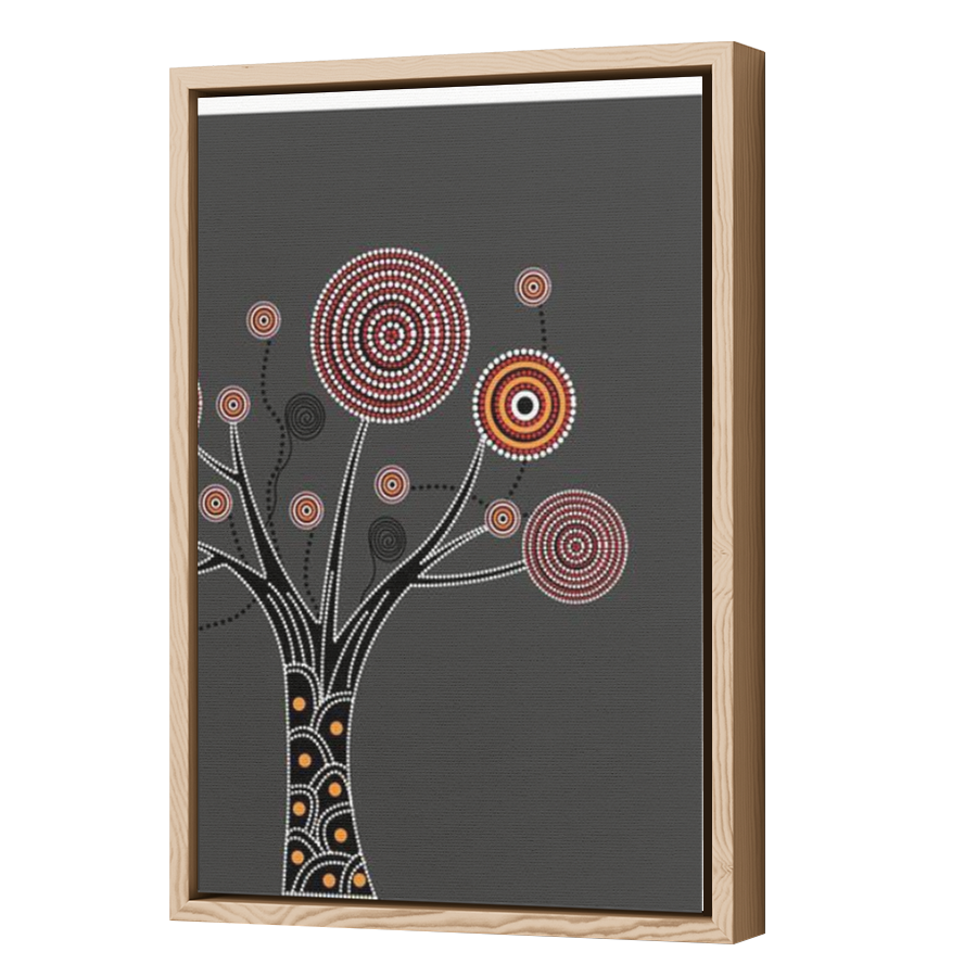 Thumbnail for Canvas - Wood Grain Floating Frame