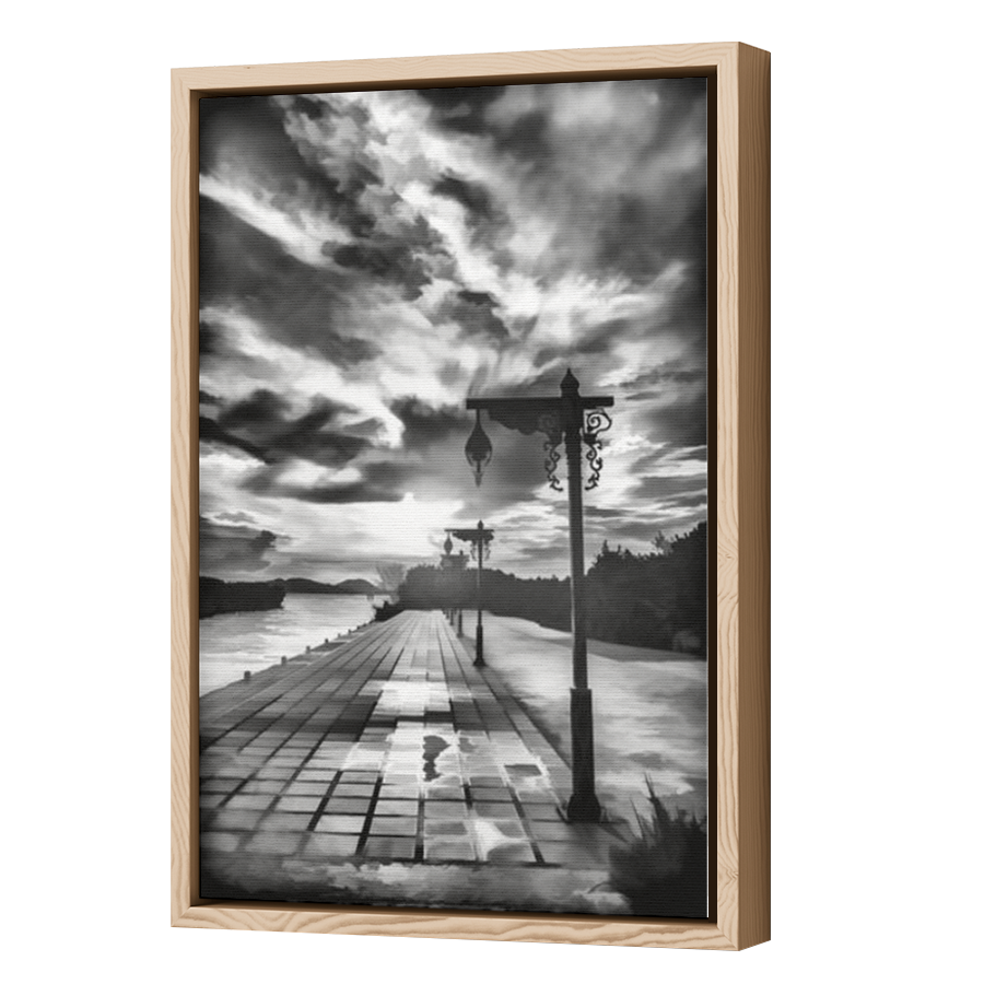 Thumbnail for Canvas - Wood Grain Floating Frame