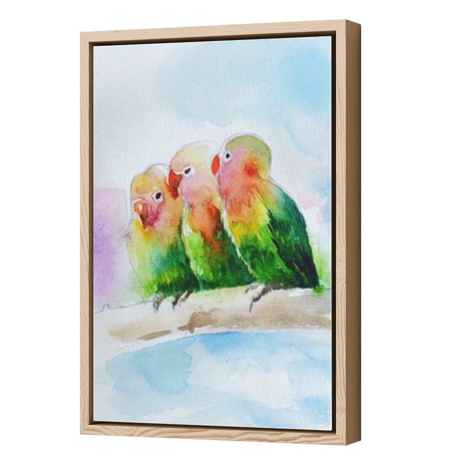Thumbnail for Canvas - Wood Grain Floating Frame