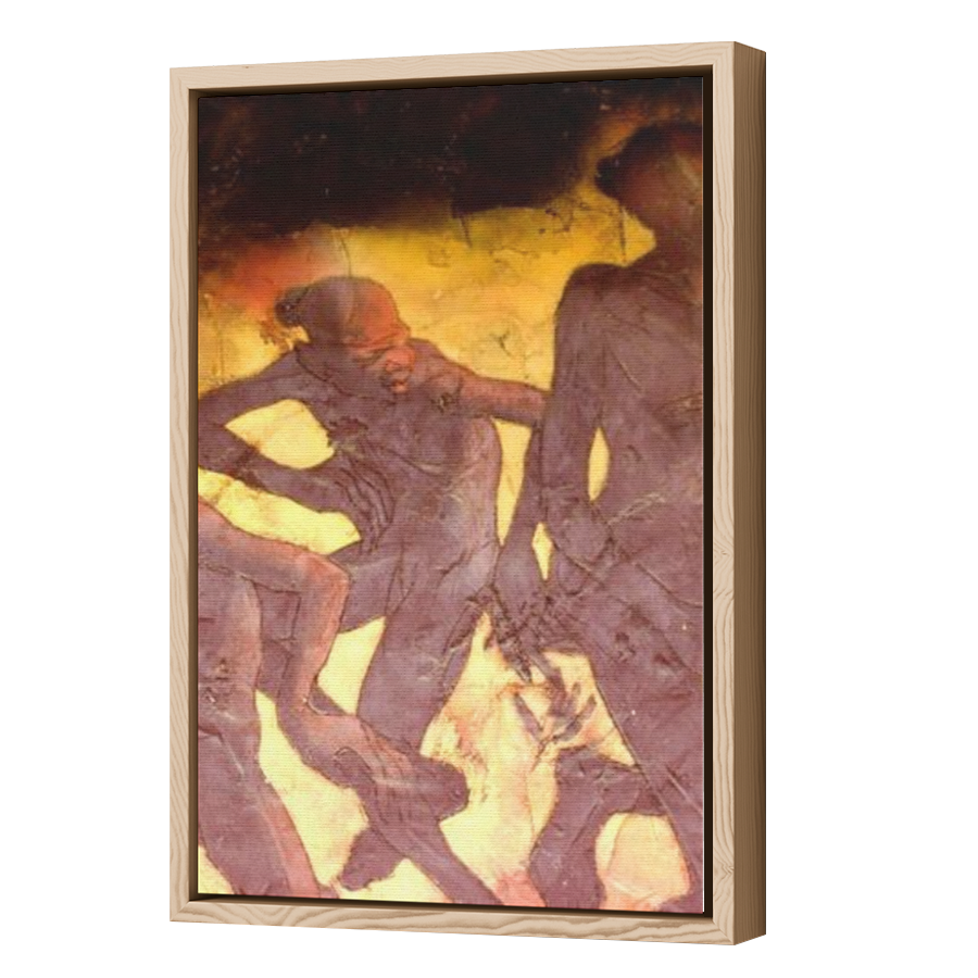 Thumbnail for Canvas - Wood Grain Floating Frame