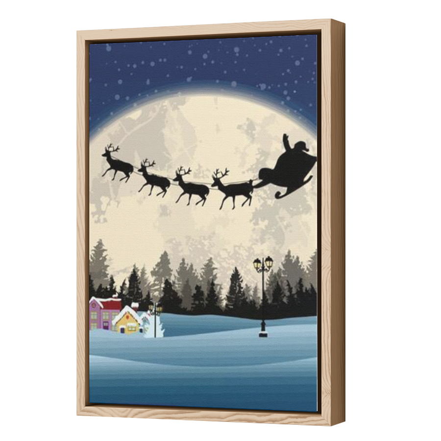 Thumbnail for Canvas - Wood Grain Floating Frame