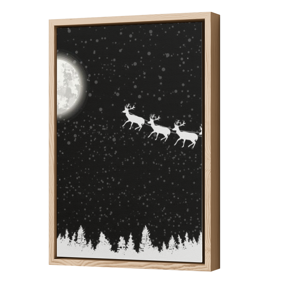 Thumbnail for Canvas - Wood Grain Floating Frame