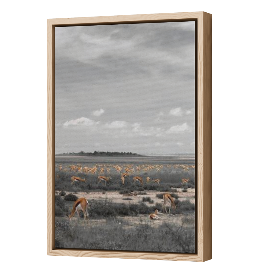 Thumbnail for Canvas - Wood Grain Floating Frame