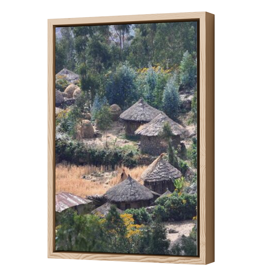 Thumbnail for Canvas - Wood Grain Floating Frame