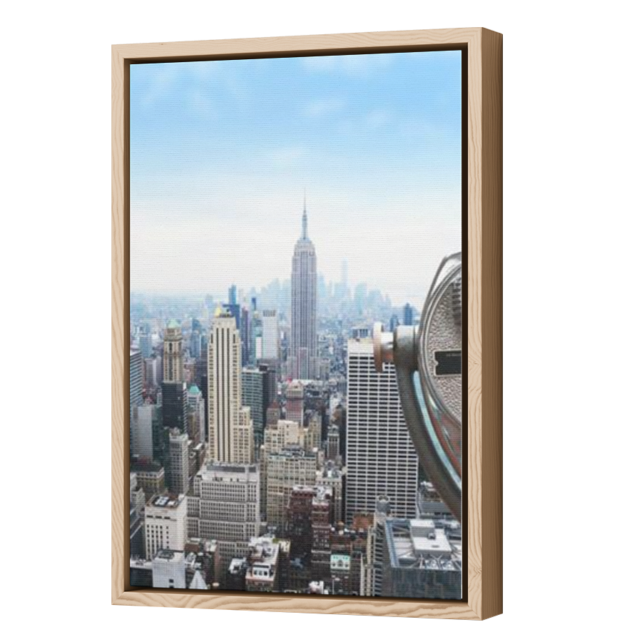 Thumbnail for Canvas - Wood Grain Floating Frame