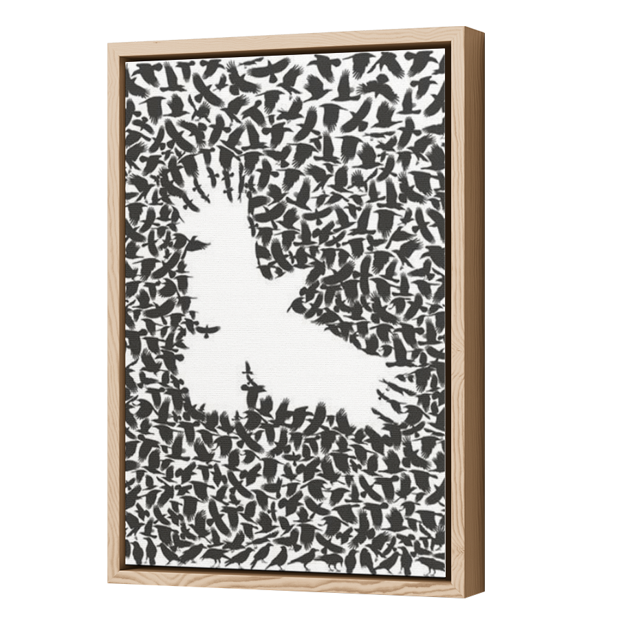 Thumbnail for Canvas - Wood Grain Floating Frame