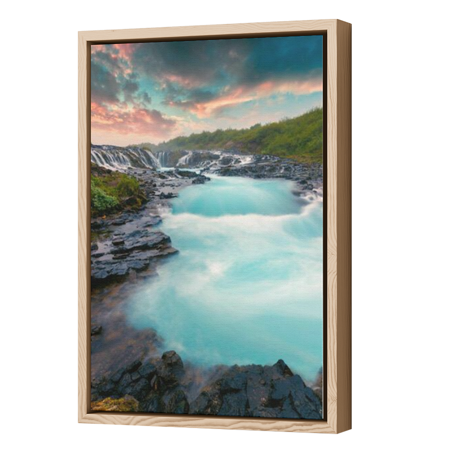 Thumbnail for Canvas - Wood Grain Floating Frame