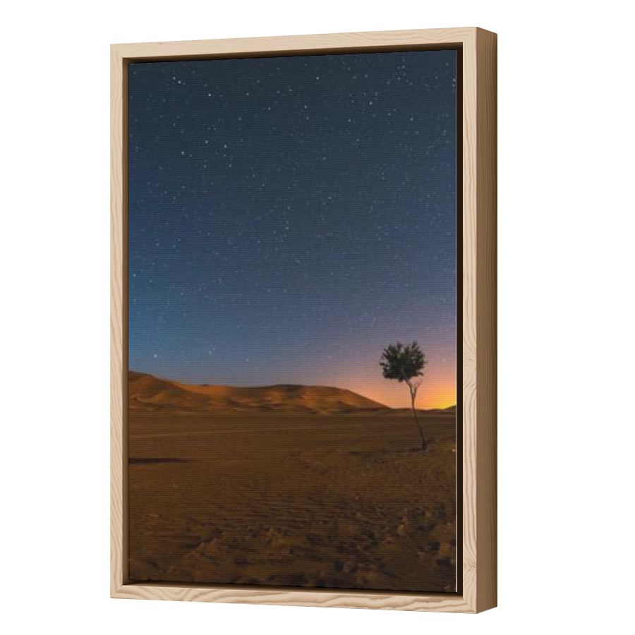 Thumbnail for Canvas - Wood Grain Floating Frame