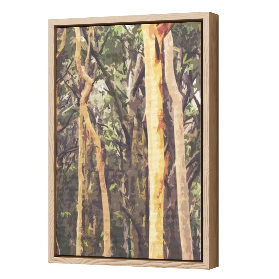Thumbnail for Canvas - Wood Grain Floating Frame