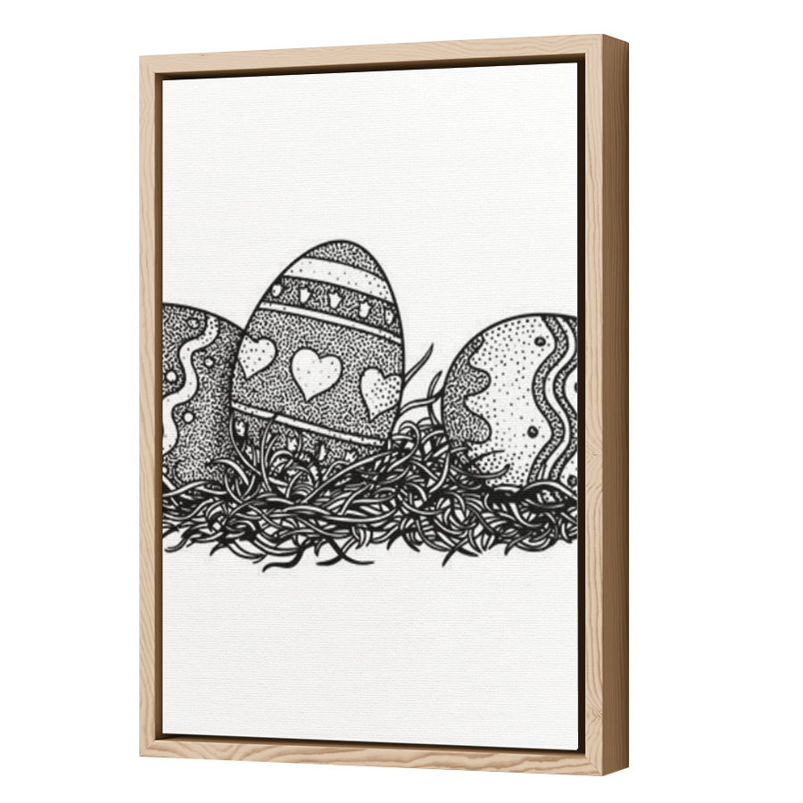 Thumbnail for Canvas - Wood Grain Floating Frame