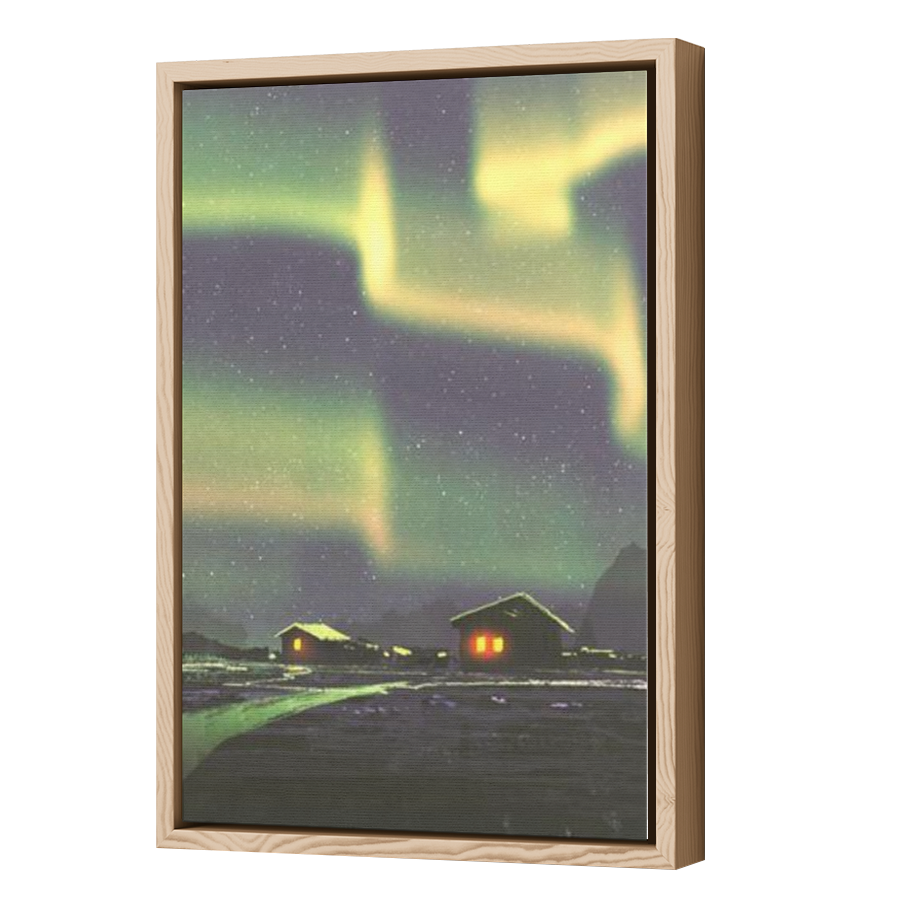 Thumbnail for Canvas - Wood Grain Floating Frame