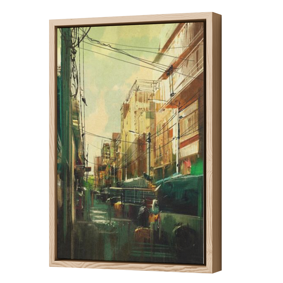 Thumbnail for Canvas - Wood Grain Floating Frame