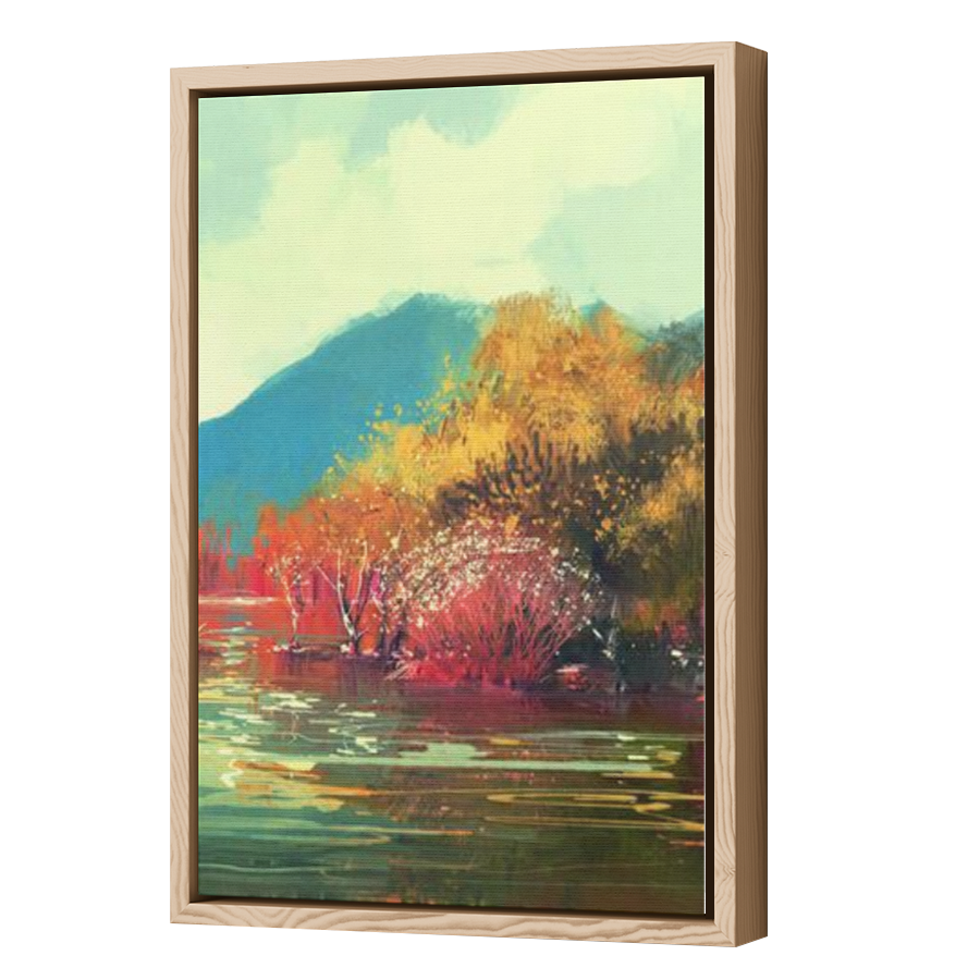 Thumbnail for Canvas - Wood Grain Floating Frame