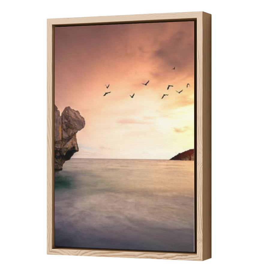Thumbnail for Canvas - Wood Grain Floating Frame