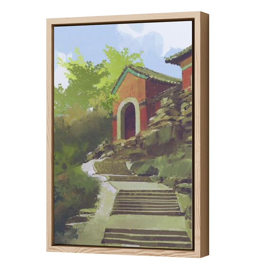 Thumbnail for Canvas - Wood Grain Floating Frame