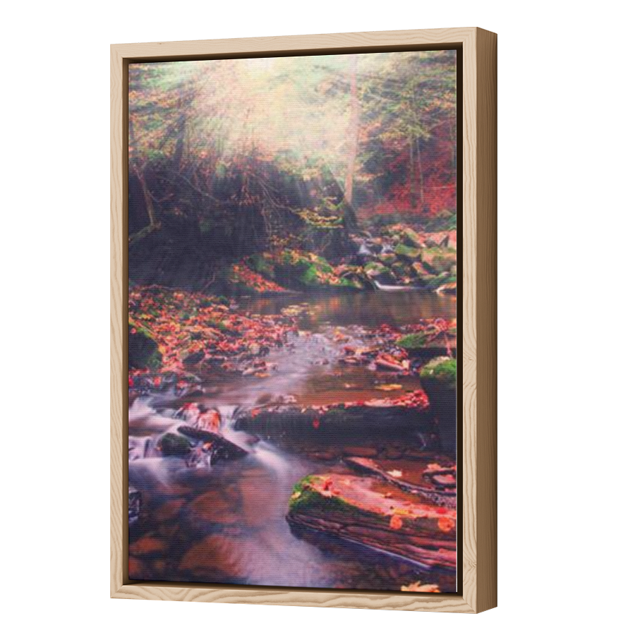 Thumbnail for Canvas - Wood Grain Floating Frame