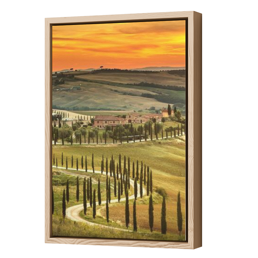 Thumbnail for Canvas - Wood Grain Floating Frame