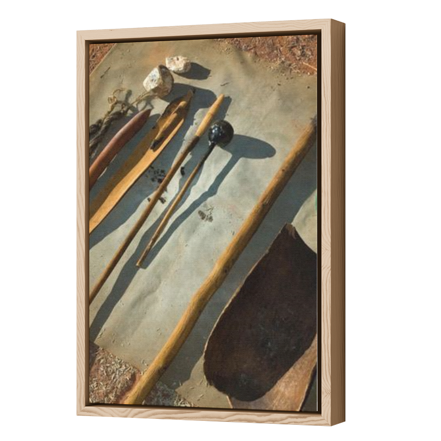 Thumbnail for Canvas - Wood Grain Floating Frame