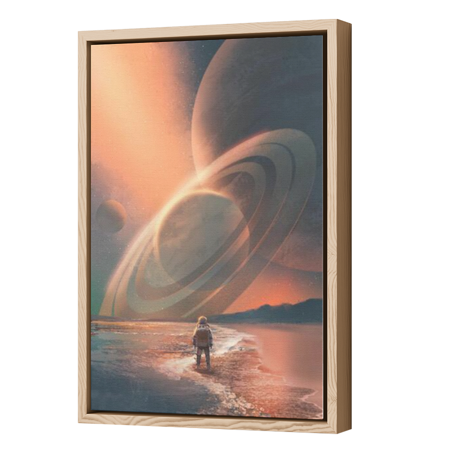 Thumbnail for Canvas - Wood Grain Floating Frame