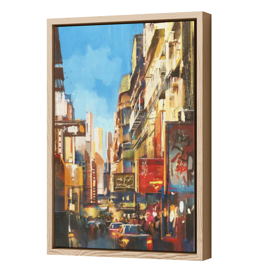 Thumbnail for Canvas - Wood Grain Floating Frame