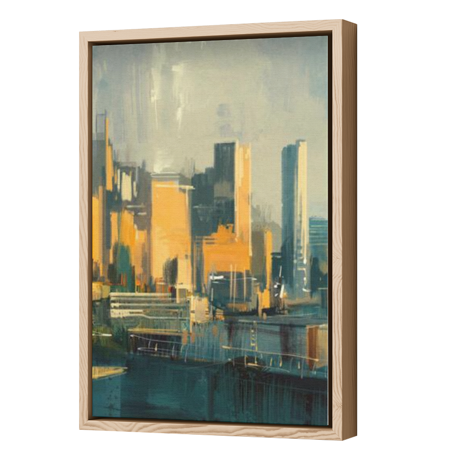 Thumbnail for Canvas - Wood Grain Floating Frame