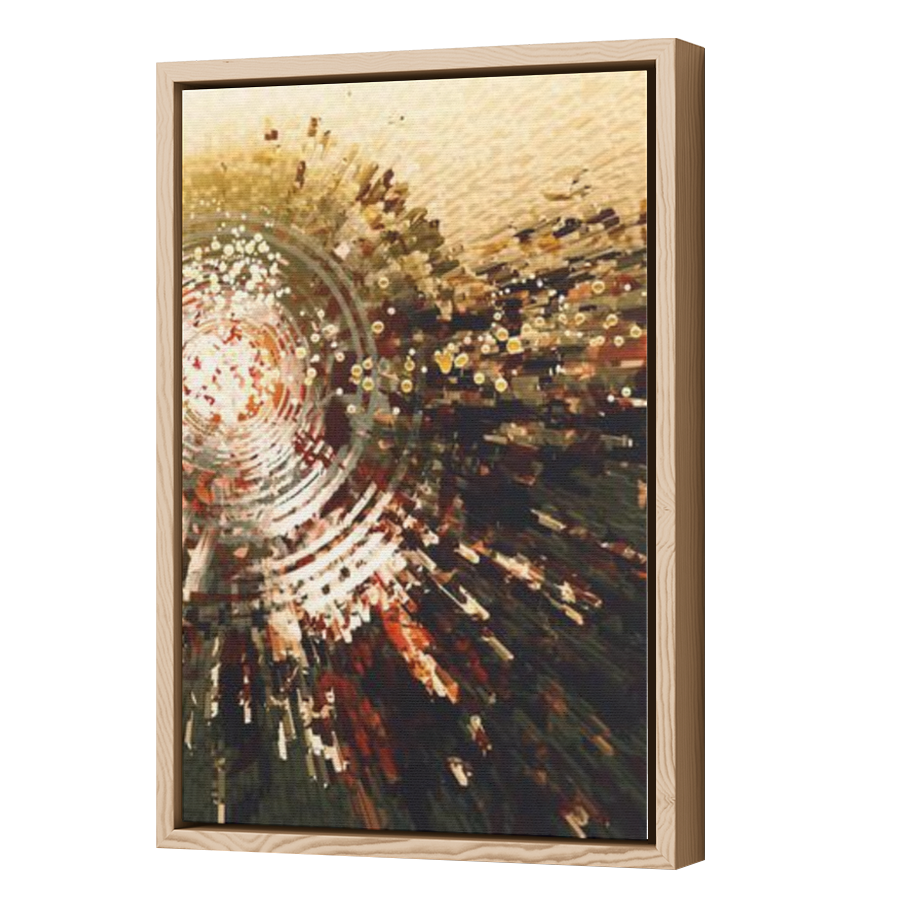Thumbnail for Canvas - Wood Grain Floating Frame