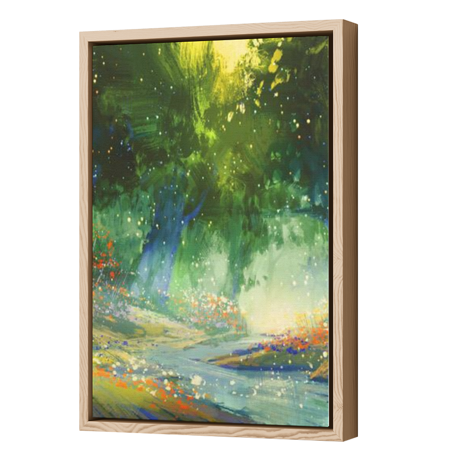 Thumbnail for Canvas - Wood Grain Floating Frame