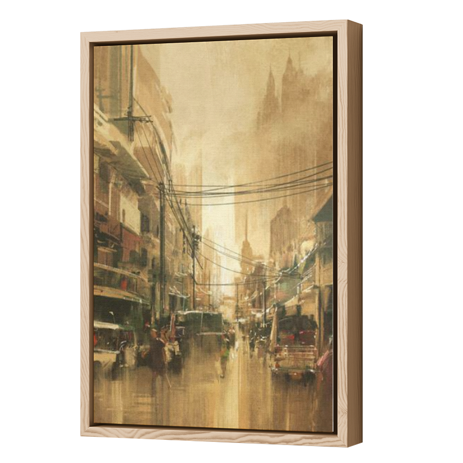 Thumbnail for Canvas - Wood Grain Floating Frame