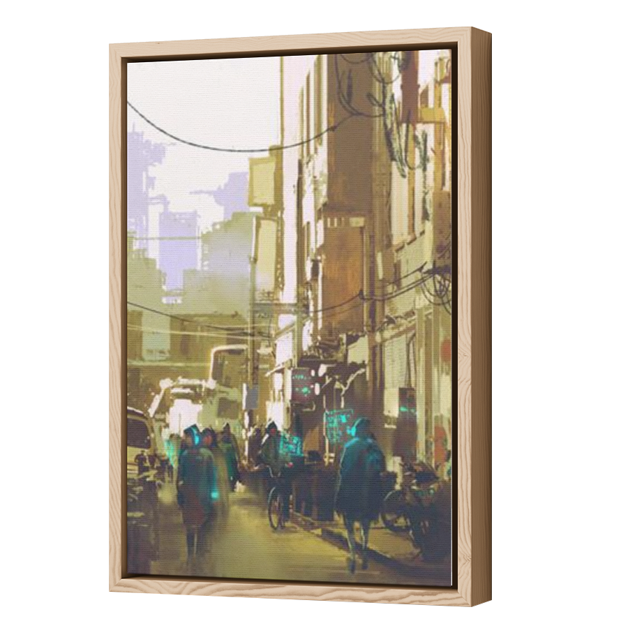 Thumbnail for Canvas - Wood Grain Floating Frame