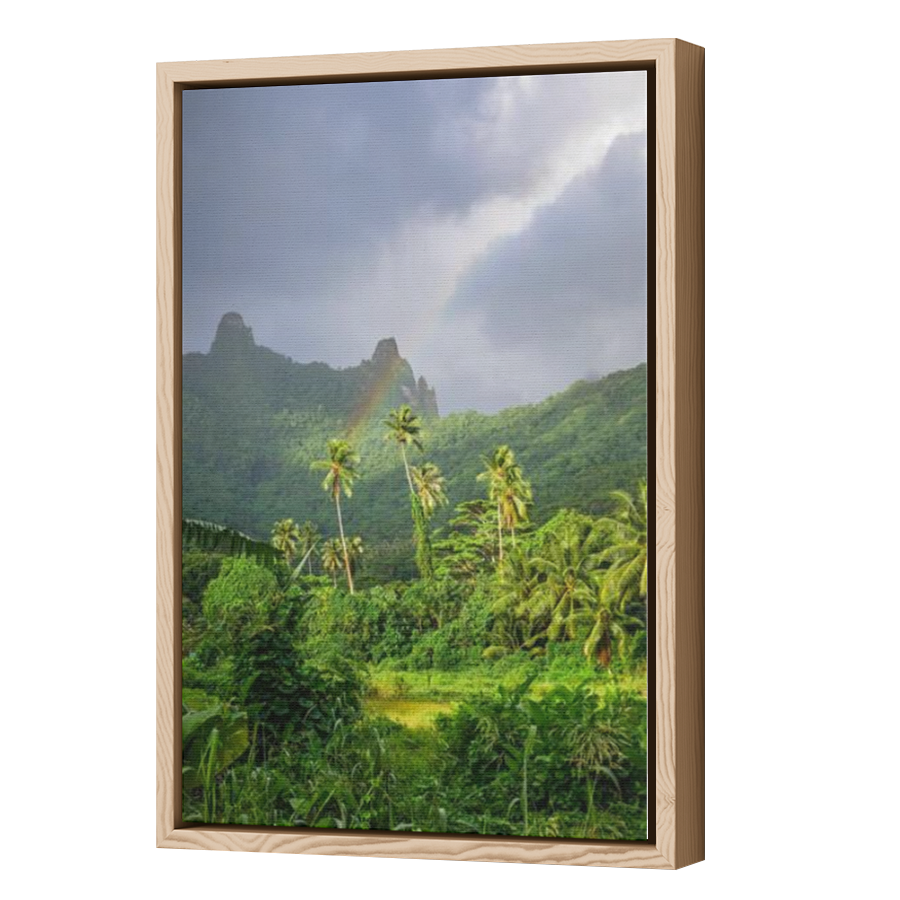 Thumbnail for Canvas - Wood Grain Floating Frame