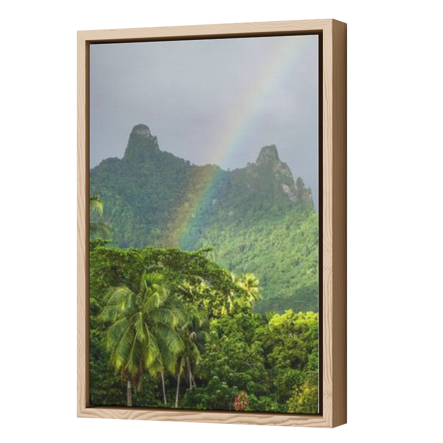 Thumbnail for Canvas - Wood Grain Floating Frame