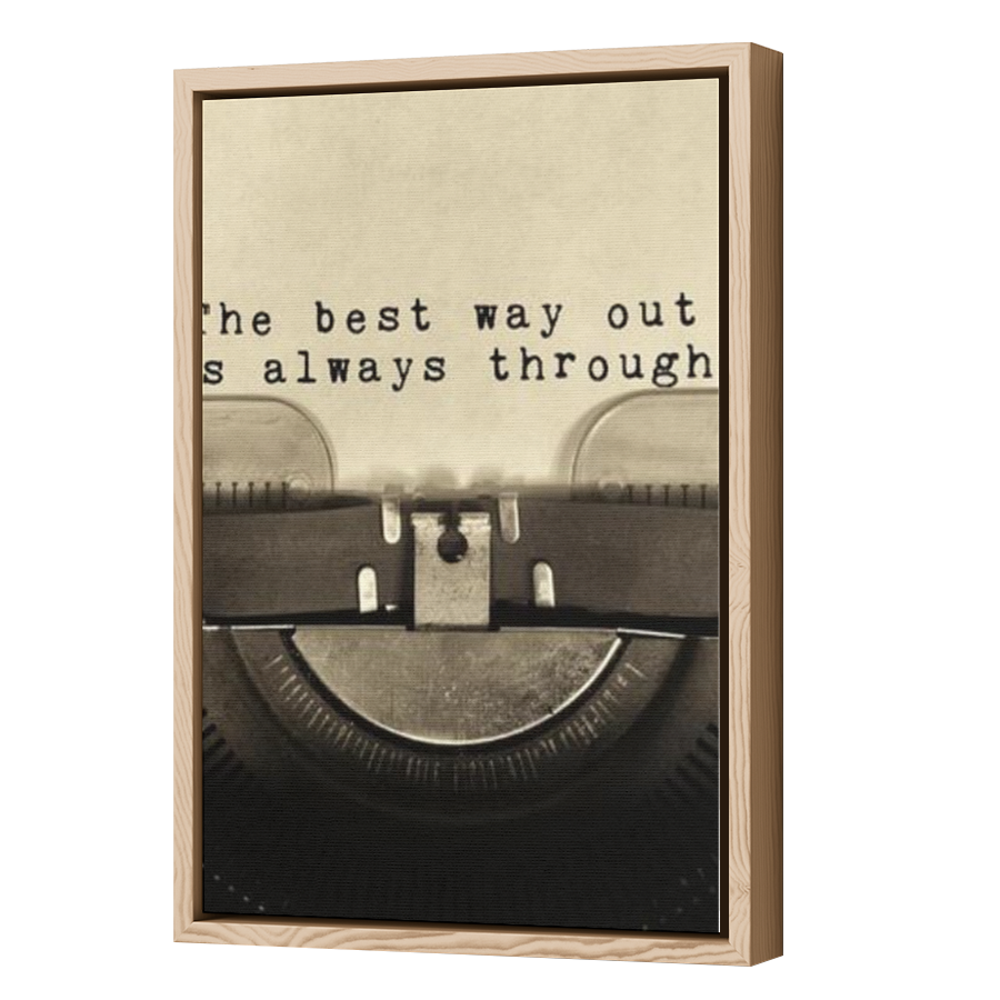 Thumbnail for Canvas - Wood Grain Floating Frame