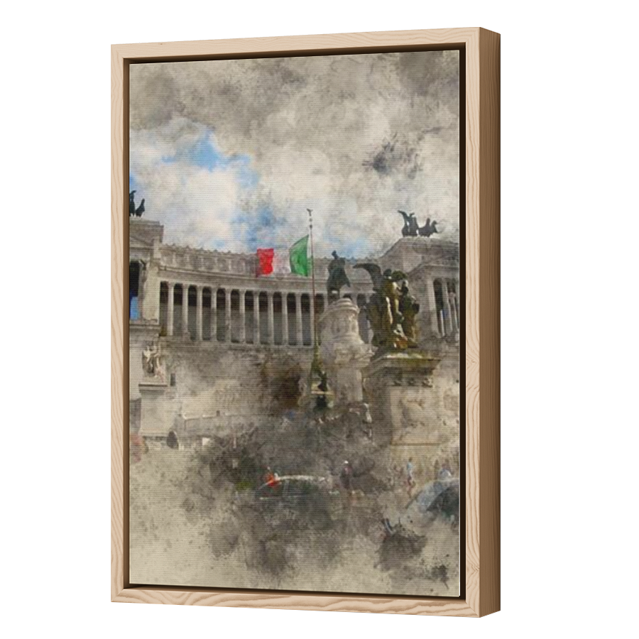 Thumbnail for Canvas - Wood Grain Floating Frame