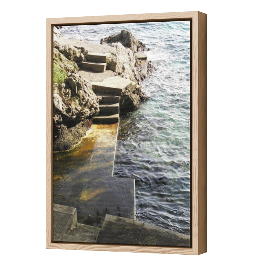 Thumbnail for Canvas - Wood Grain Floating Frame