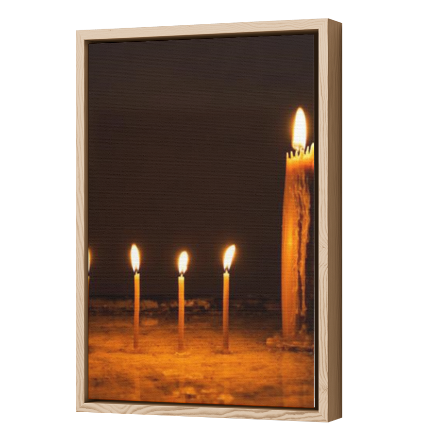 Thumbnail for Canvas - Wood Grain Floating Frame
