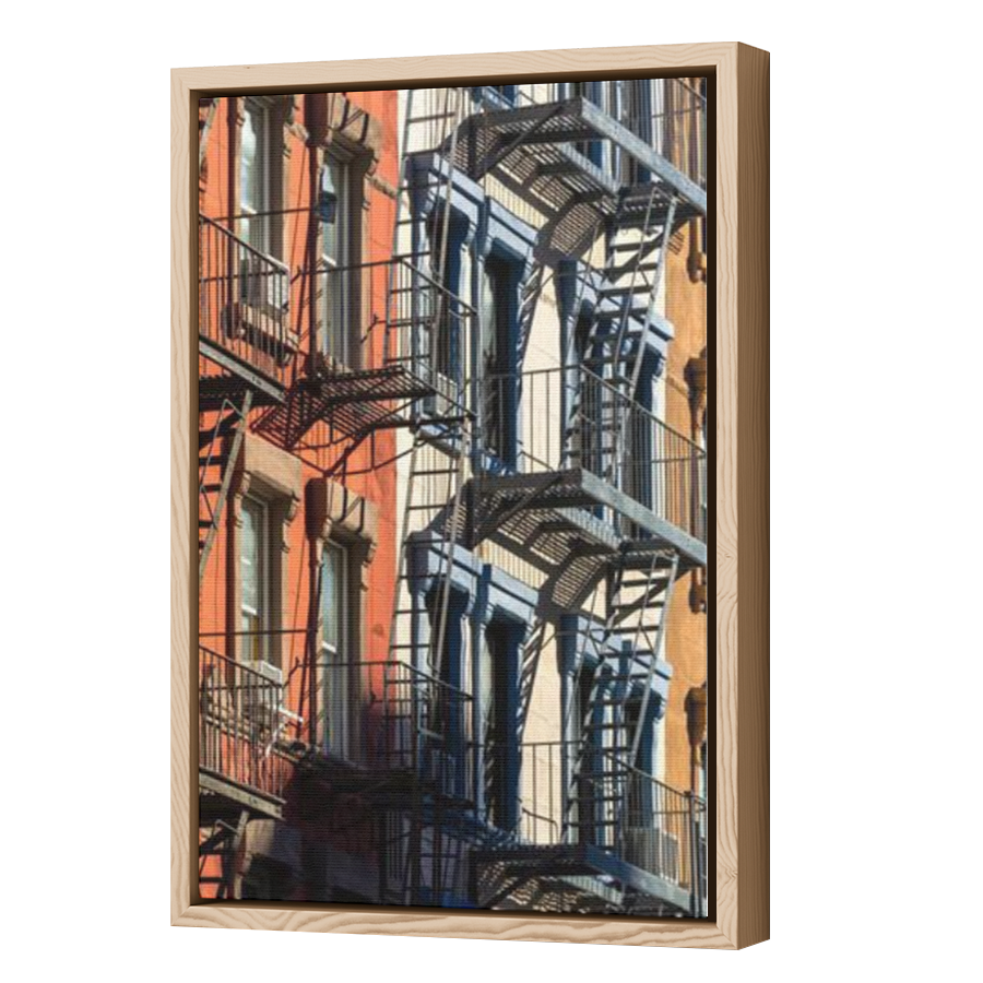 Thumbnail for Canvas - Wood Grain Floating Frame