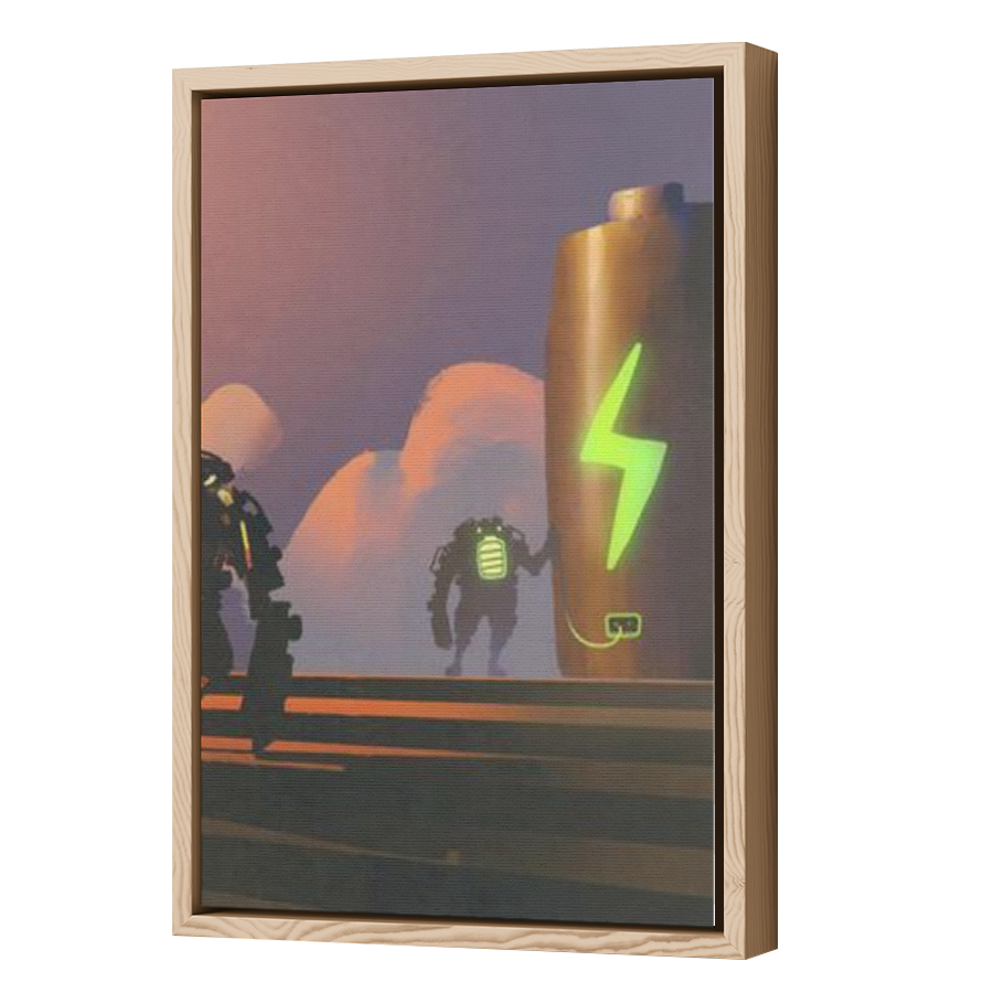 Thumbnail for Canvas - Wood Grain Floating Frame